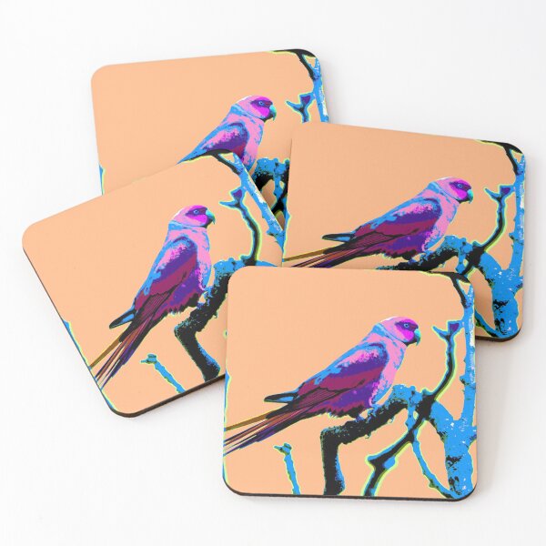 Item preview, Neons and Pastels Barbados Green Parrot_Rose-Ringed Parakeet_Peach Background designed and sold by StayCuztom.