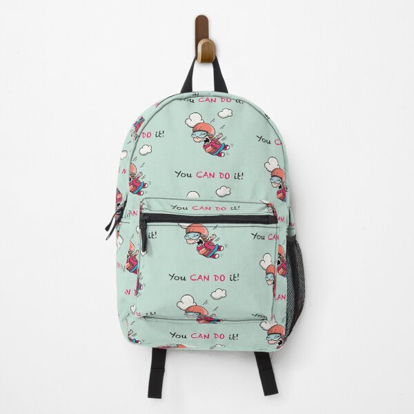 Item preview, Cute courageous girl skydiving. You Can Do It! Kick your Fears. designed and sold by Nicoartlines.