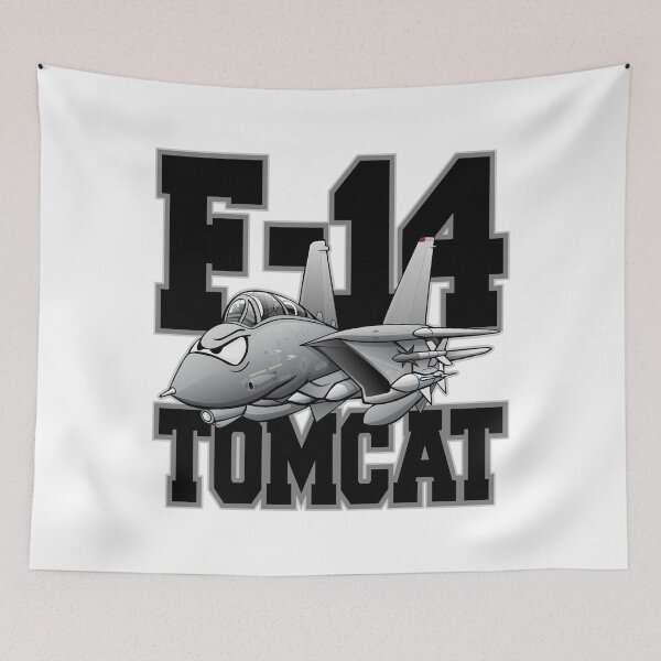 Item preview, F-14 Tomcat Military Fighter Jet Aircraft Cartoon Illustration designed and sold by hobrath.