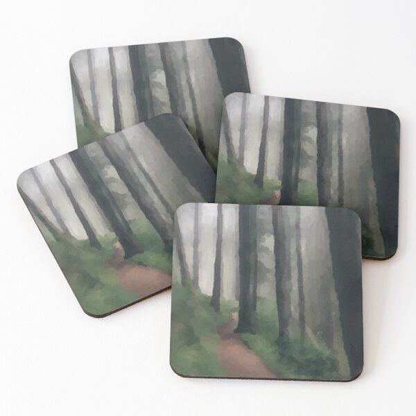 Item preview, Calming Watercolor Forest Scene with path designed and sold by gobbieshoppe.