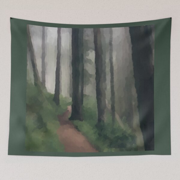 Item preview, Calming Watercolor Forest Scene with path designed and sold by gobbieshoppe.