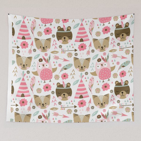 Item preview, Happy colorful animal pattern designed and sold by CreativeNewDesigns.