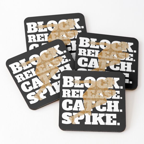 Item preview, Block Release Catch Spike Football Player Design designed and sold by mikels.