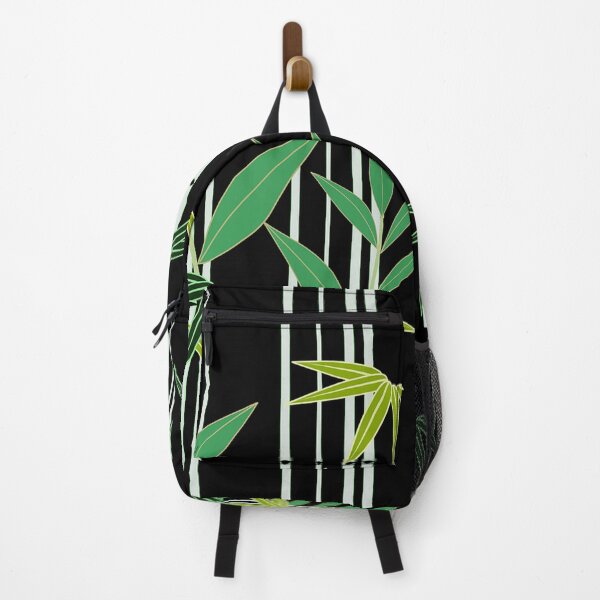 Item preview, Japanese bamboo pattern on black background designed and sold by Kallandra.