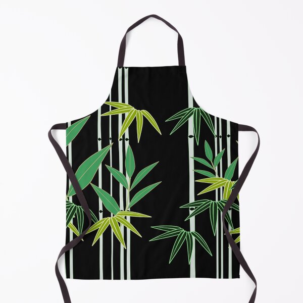 Item preview, Japanese bamboo pattern on black background designed and sold by Kallandra.