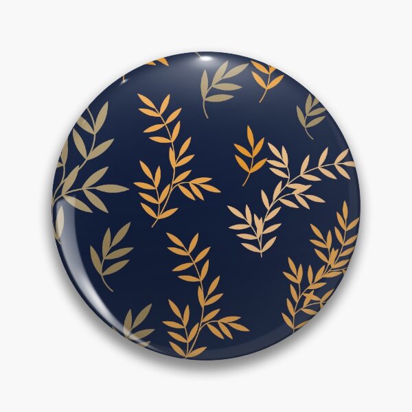 Item preview, Fall leaves Pattern Navy Blue designed and sold by Avva Creations.