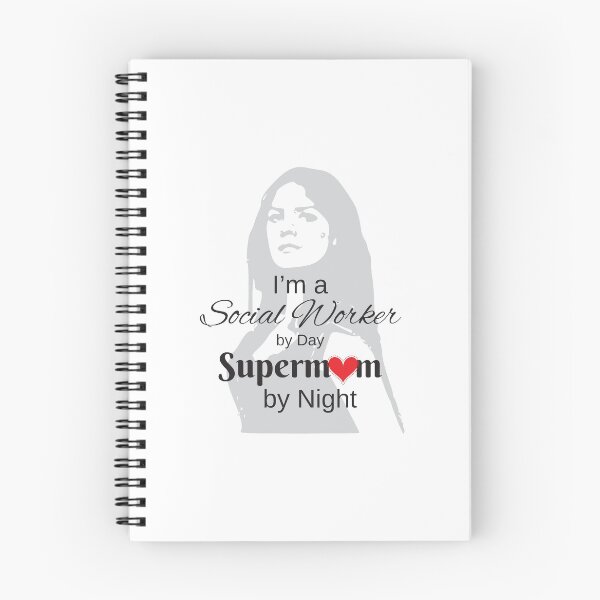 Aperçu de l'œuvre Je suis un travailleur social le jour Supermom la nuit créée et vendue par 4AllTimes.