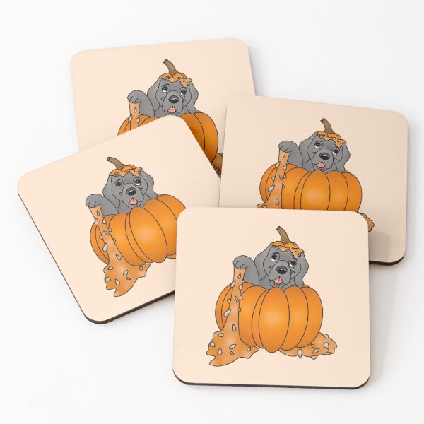 Item preview, Cartoony Puppy in a Pumpkin Design designed and sold by pawtraitdreams.