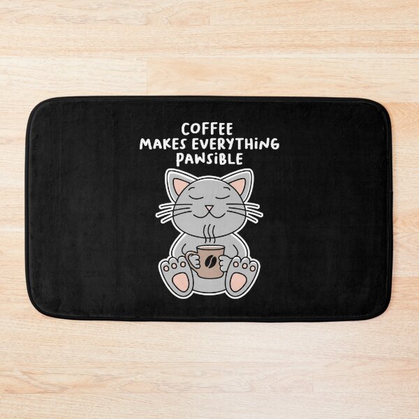 Item preview, Coffee makes everything Pawsible - Coffee Cat designed and sold by lemontee.