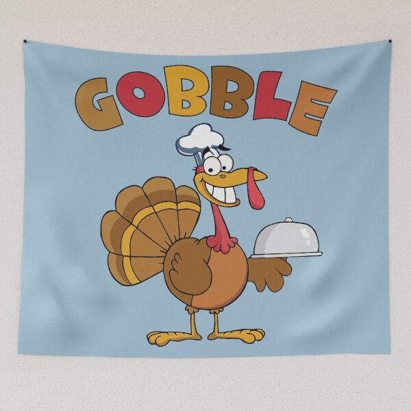 Artikelvorschau, Thanksgiving Dinner Geschenk, Happy Turkey Chef Serving entworfen und verkauft von OdmiDesign.