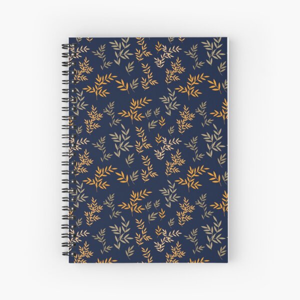 Item preview, Fall leaves Pattern Navy Blue designed and sold by Avva Creations.