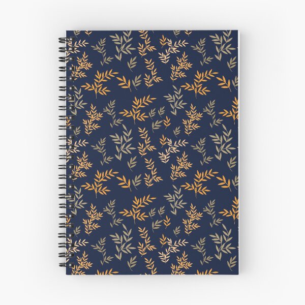 Item preview, Fall leaves Pattern Navy Blue designed and sold by Avva Creations.