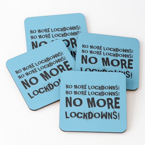 Item preview, No More Lockdowns! (Black letters) designed and sold by Twittlefish.