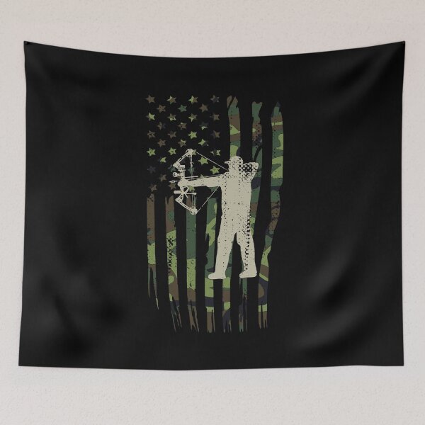 Item preview, Deer Hunting Bow Hunting Camouflage American Flag  designed and sold by Vanover Designs.