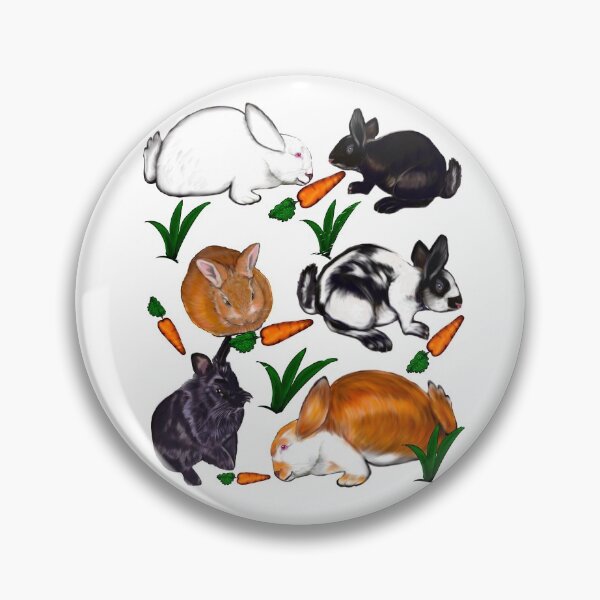 Item preview, Rabbits bunny rabbits and carrots cute  ginger black and white bunny rabbit pattern designed and sold by Artonmytee.
