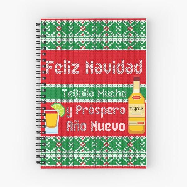 Item preview, Feliz Navidad y Próspero Año Nuevo, TeQuila Mucho Ugly Sweater Christmas Pun designed and sold by InkItStudio.