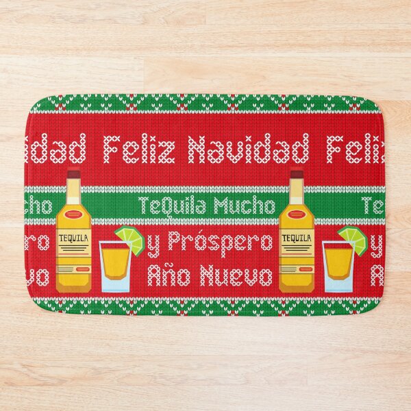 Item preview, Feliz Navidad y Próspero Año Nuevo, TeQuila Mucho Ugly Sweater Christmas Pun designed and sold by InkItStudio.