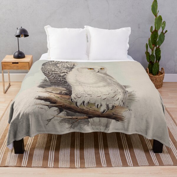 Item preview, SNOW OWL COUPLE Antique Animal Drawings designed and sold by BulganLumini.