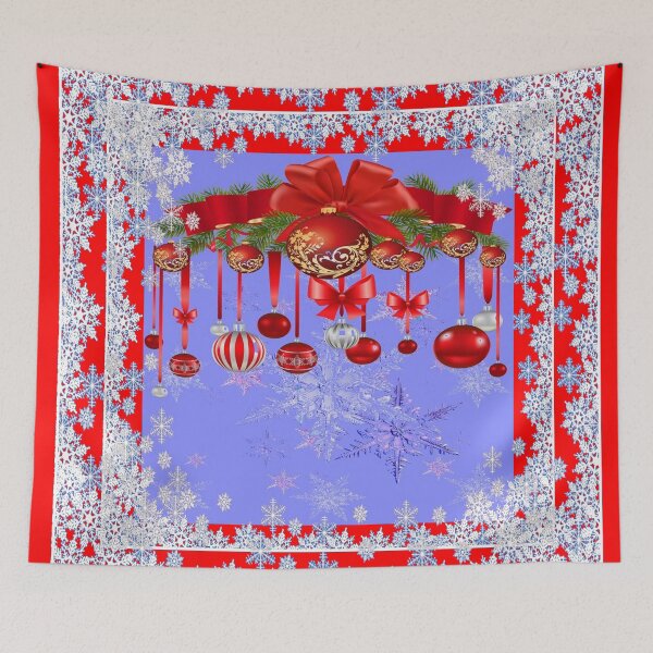 Item preview, WINTER HOLIDAY ORNAMENTS & SNOWFLAKES ABSTRACT ON RED ART designed and sold by sharlesart.