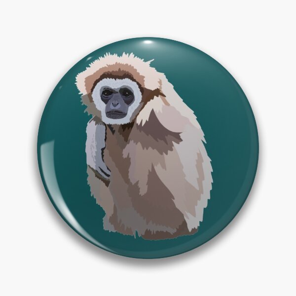 Item preview, G is for Gibbon ,Gibbon Artwork – Graceful Primate Illustration and Wildlife Design designed and sold by PrettylittlepastelUk.