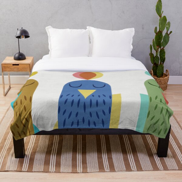 Peacocks Trio Throw Blanket