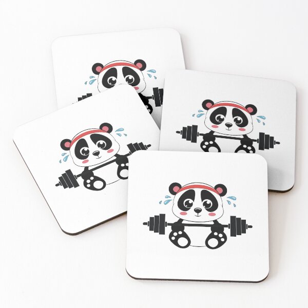 Item preview, Kawaii Panda Workout Barbell designed and sold by EstelleStar.