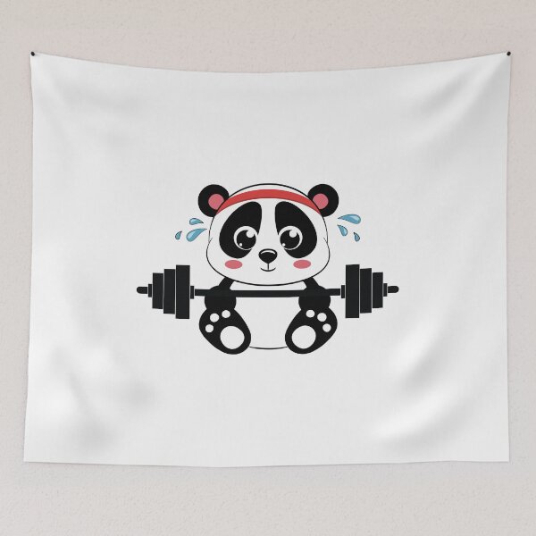 Item preview, Kawaii Panda Workout Barbell designed and sold by EstelleStar.