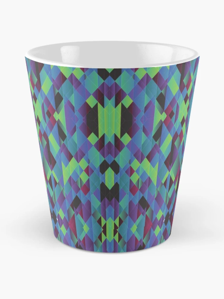 Thumbnail 2 of 4, Coffee Mug, graphic triangular pattern designed and sold by RueChiedza.