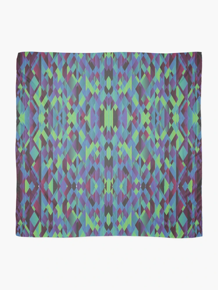 Thumbnail 2 of 3, Scarf, graphic triangular pattern designed and sold by RueChiedza.