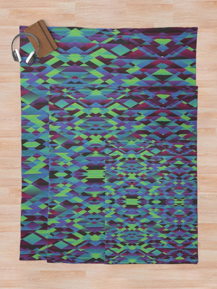 Thumbnail 5 of 6, Throw Blanket, graphic triangular pattern designed and sold by RueChiedza.