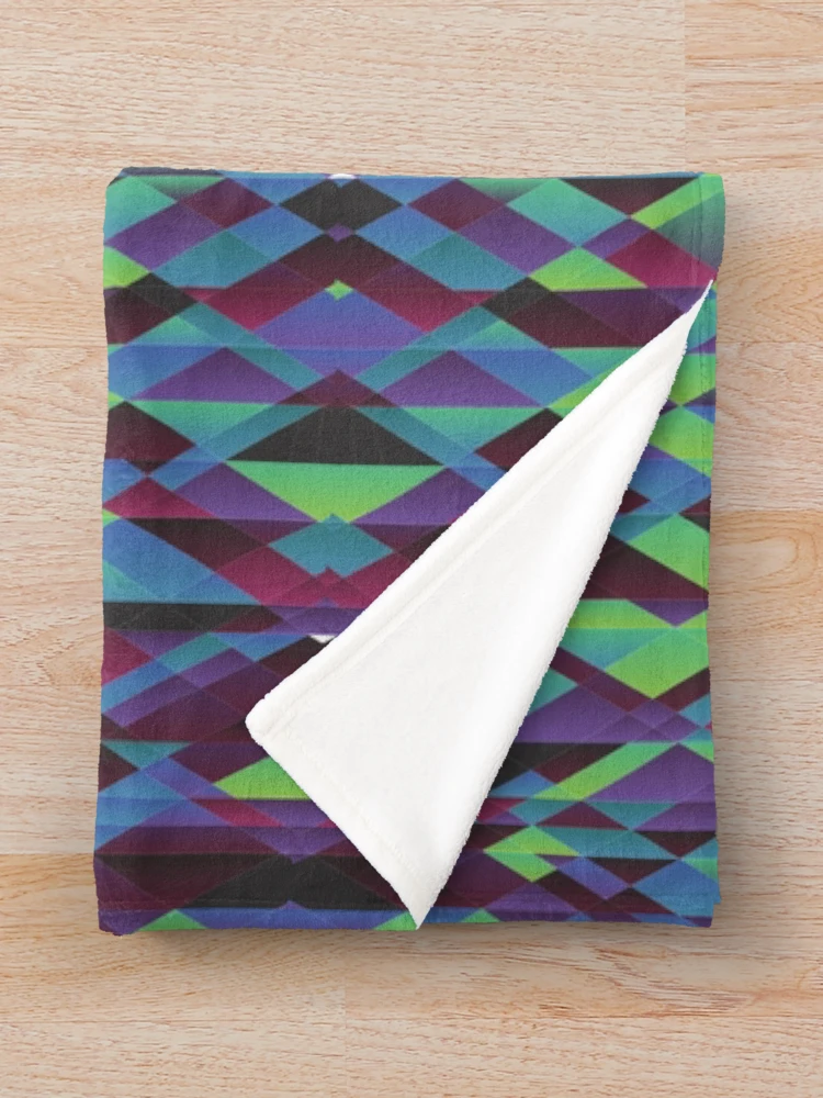 Thumbnail 3 of 6, Throw Blanket, graphic triangular pattern designed and sold by RueChiedza.