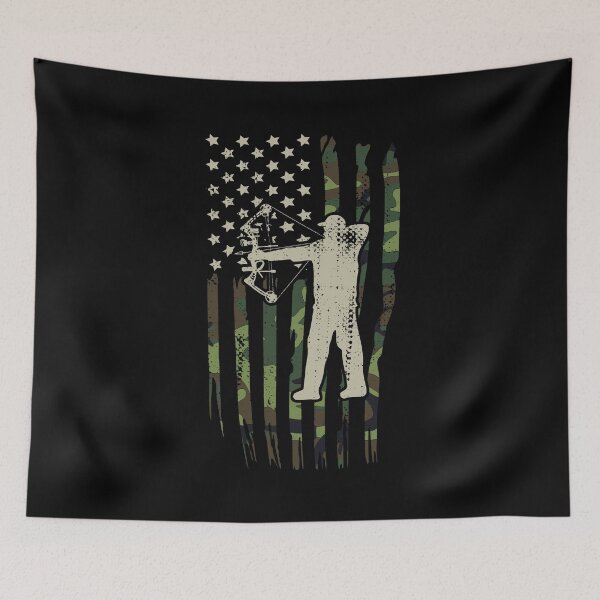 Item preview, Deer Hunting Bow Hunting Camouflage American Flag  designed and sold by Vanover Designs.