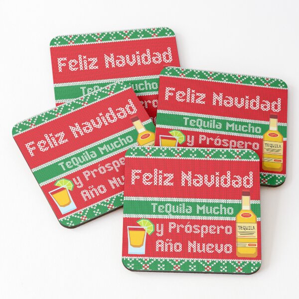 Item preview, Feliz Navidad y Próspero Año Nuevo, TeQuila Mucho Ugly Sweater Christmas Pun designed and sold by InkItStudio.