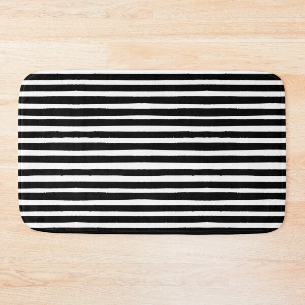 Aperçu de l'œuvre Rayures Cabana noires et blanches créée et vendue par StudioTina.