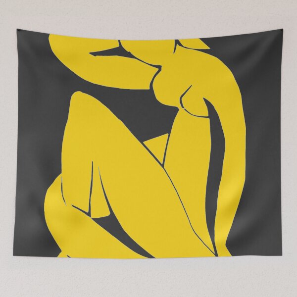 Artikelvorschau, Henri Matisse Blue Nude II Remix in Zitronengelb entworfen und verkauft von SFTStudio.
