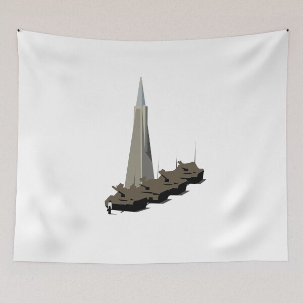 Item preview, San Francisco version of Tank Man Vector Graphic, Tiananmen, CCTV, Obey, Banksy, Occupy, Macro, Global, Protest designed and sold by Envelope-Studio.