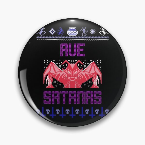 Item preview, Ave Satanas Hail Satan Funny Christmas Ugly Sweater Demon Antichristmas designed and sold by RKSDesigns.