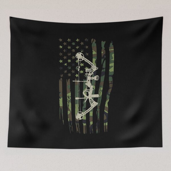 Item preview, Deer Hunting Bow Hunting Camouflage American Flag  designed and sold by Vanover Designs.