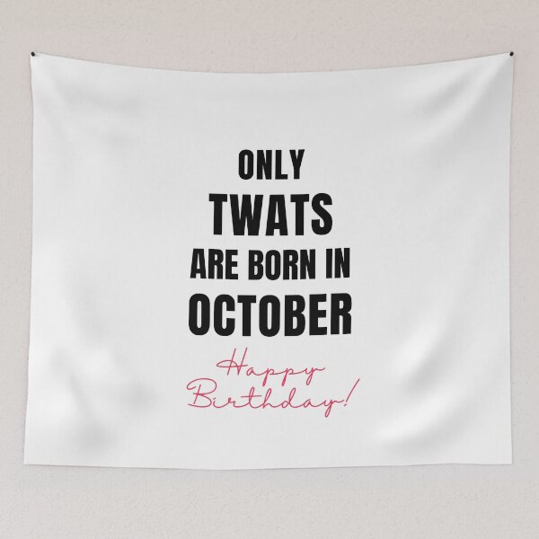 Item preview, Only Twats Are Born in - November - Swear Words Birthday Card designed and sold by mydoodlesateme.