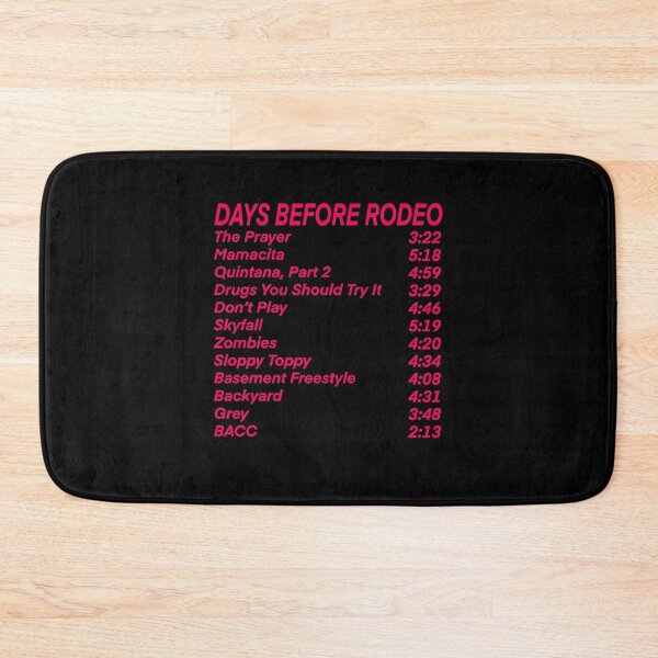Item preview, Days Before Rodeo tracklist designed and sold by vvsn studio.