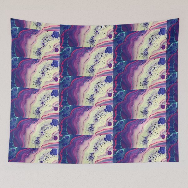 Item preview, Blue Acrylic Pour Abstract Merchandise designed and sold by cindyfordyce.