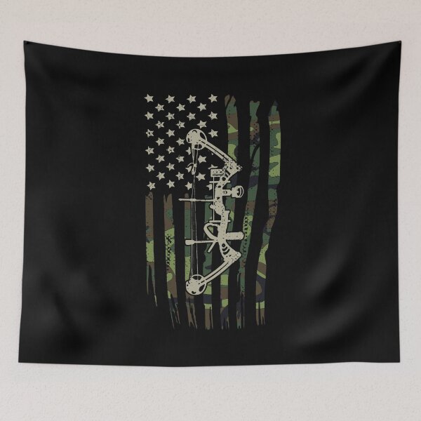 Item preview, Deer Hunting Bow Hunting Camouflage American Flag  designed and sold by Vanover Designs.