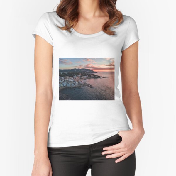 Sunrise in Calella de Palafrugell Fitted Scoop T-Shirt