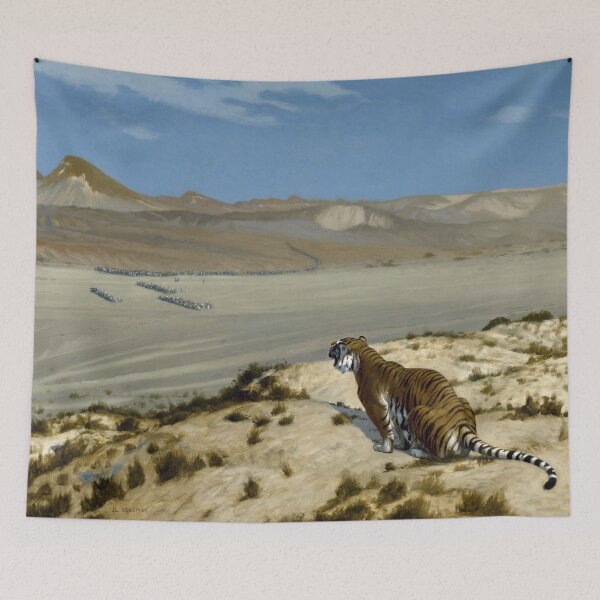 Item preview, Tiger on the Watch (1888) - Jean Léon Gérôme designed and sold by SALON DES ARTS.