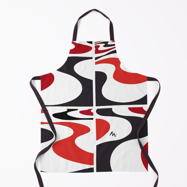 Item preview, Illustration of the Esplanade of Alicante, Spain, wave design, colors, red, black and white designed and sold by Miduart.