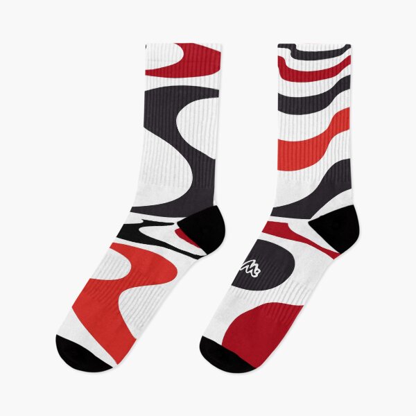 Item preview, Illustration of the Esplanade of Alicante, Spain, wave design, colors, red, black and white designed and sold by Miduart.