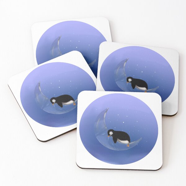 Item preview, Penguin Sleeping on Ice Moon designed and sold by DonkeyPenguin.