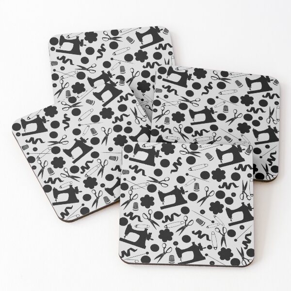 Item preview, Sewing style pattern design for crafty ladys, black and white designed and sold by PurrfectCorner.