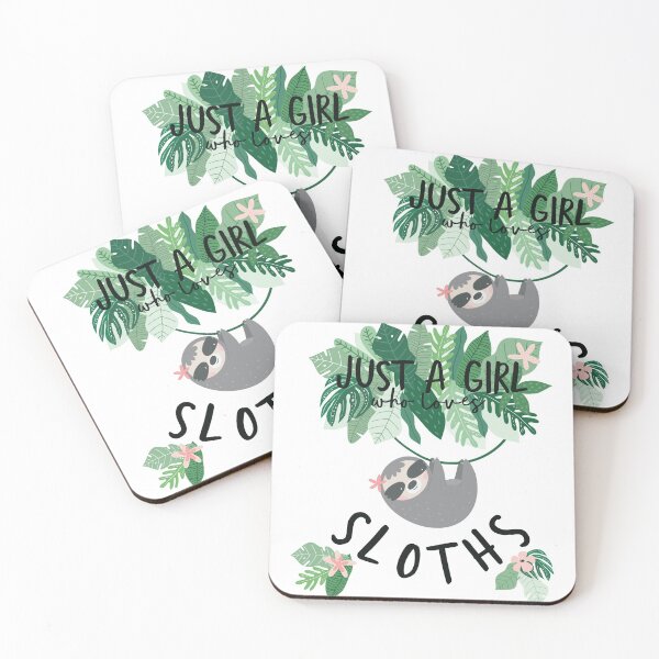 Item preview, just a girl who loves sloths fun cute sloth design designed and sold by Stacycooke.