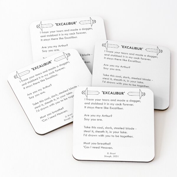Item preview, "Excalibur" - Full Poem by David Brent - Simple Design Art - The Office UK designed and sold by SergioGiorgini.